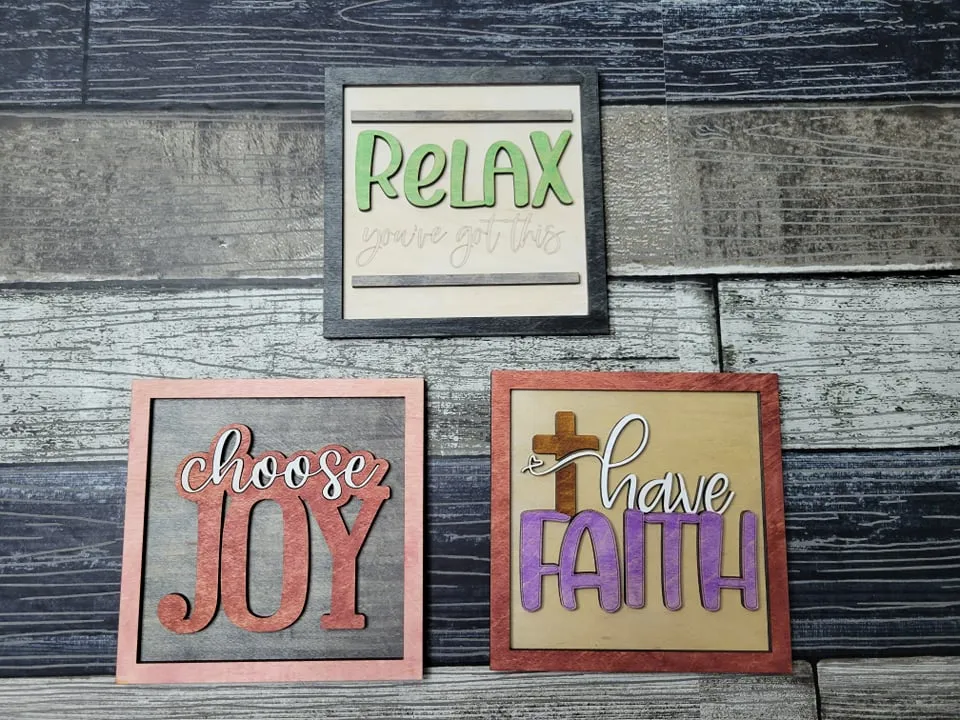 12 Days of Inspiration: Layered Mini Signs SVG Laser Ready