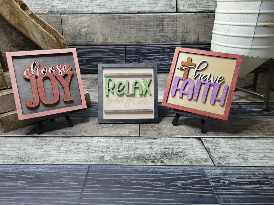 12 Days of Inspiration: Layered Mini Signs SVG Laser Ready