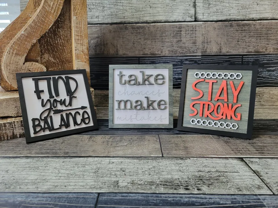 12 Days of Inspiration: Layered Mini Signs SVG Laser Ready