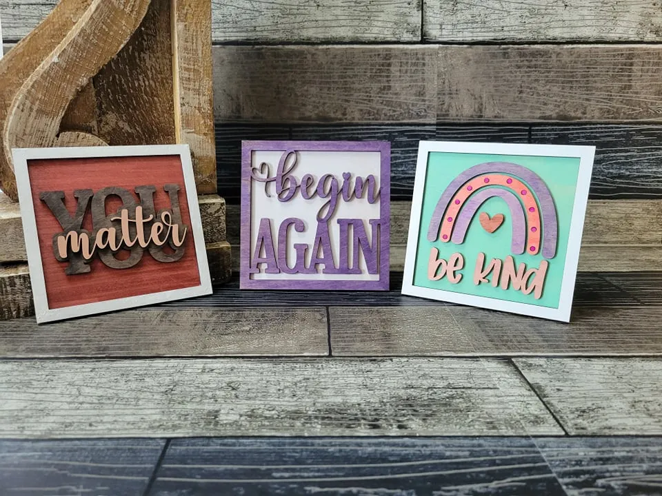 12 Days of Inspiration: Layered Mini Signs SVG Laser Ready