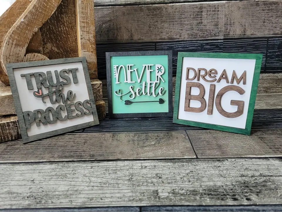 12 Days of Inspiration: Layered Mini Signs SVG Laser Ready