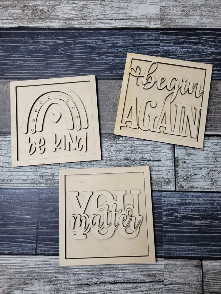 12 Days of Inspiration: Layered Mini Signs SVG Laser Ready