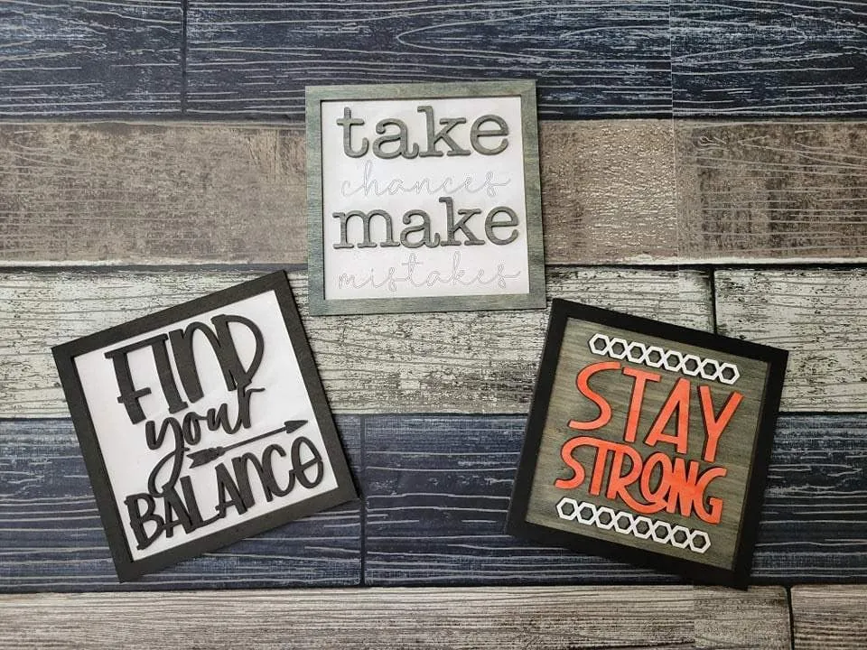 12 Days of Inspiration: Layered Mini Signs SVG Laser Ready