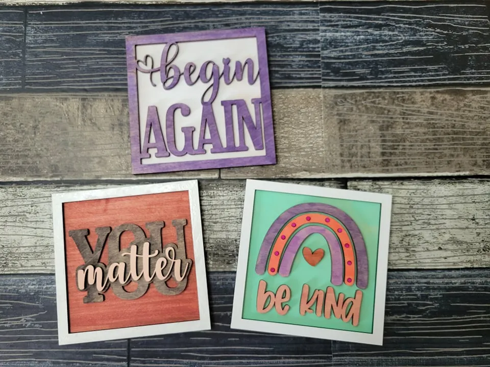 12 Days of Inspiration: Layered Mini Signs SVG Laser Ready