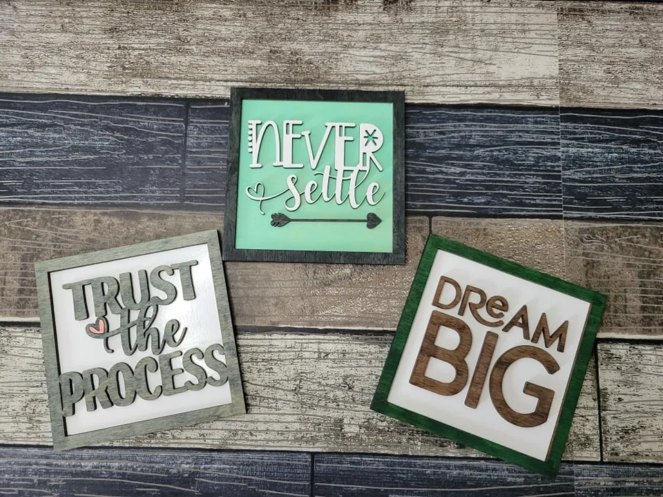 12 Days of Inspiration: Layered Mini Signs SVG Laser Ready