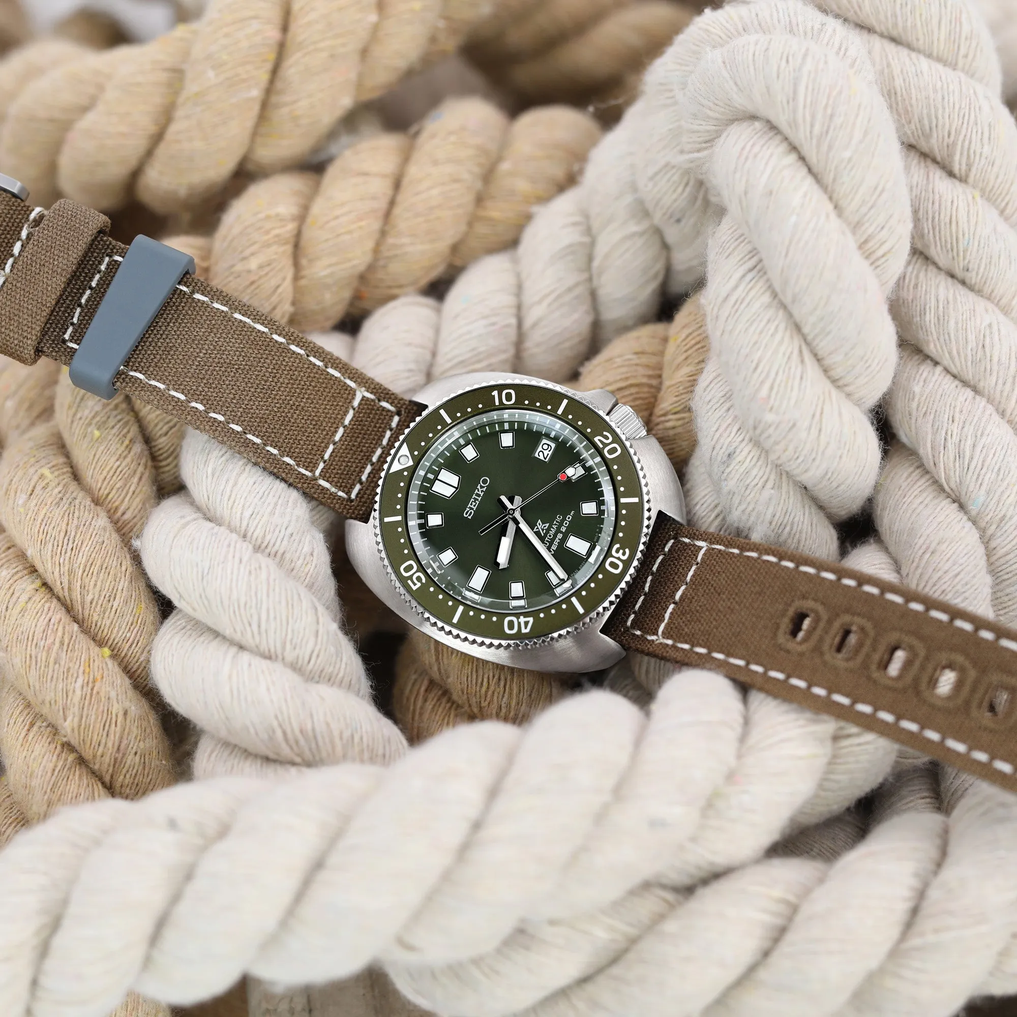 20mm Tan Color Quick Release Canvas Watch Strap