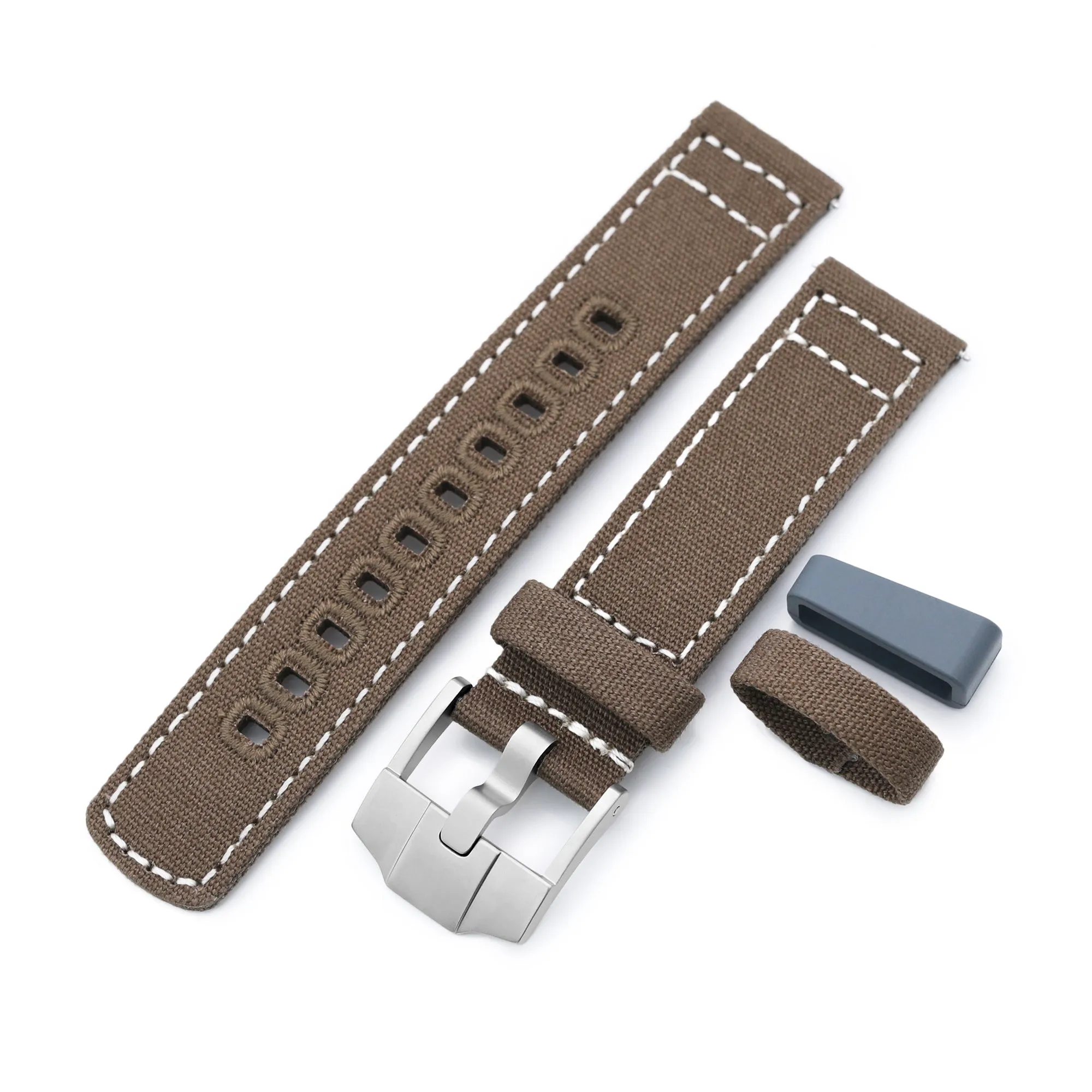 20mm Tan Color Quick Release Canvas Watch Strap