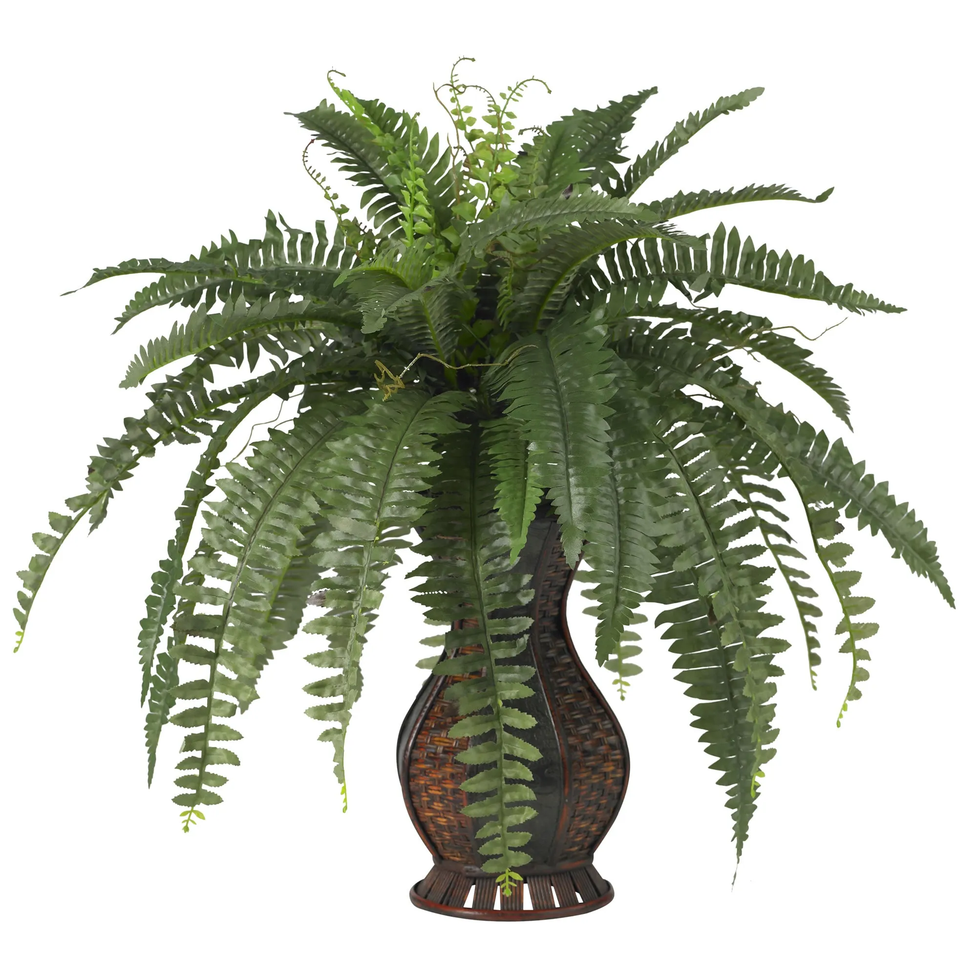 28" Artificial Boston Fern w/Urn Silk Plant - Low Maintenance, Life-Like & Vibrant Silk Plants For Busy People.