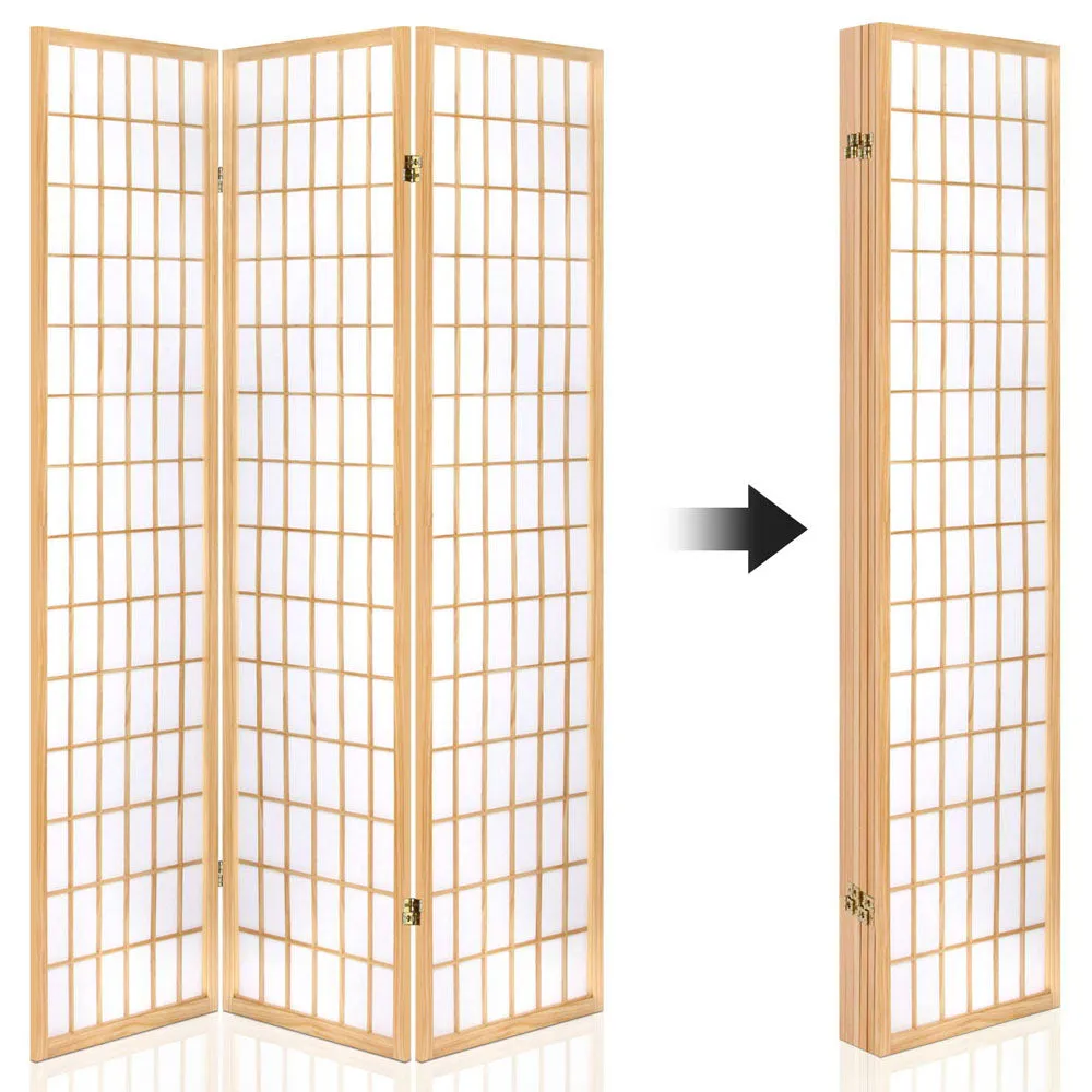 6 Panel Solid Pine Room Divider, Non-Woven – Artiss