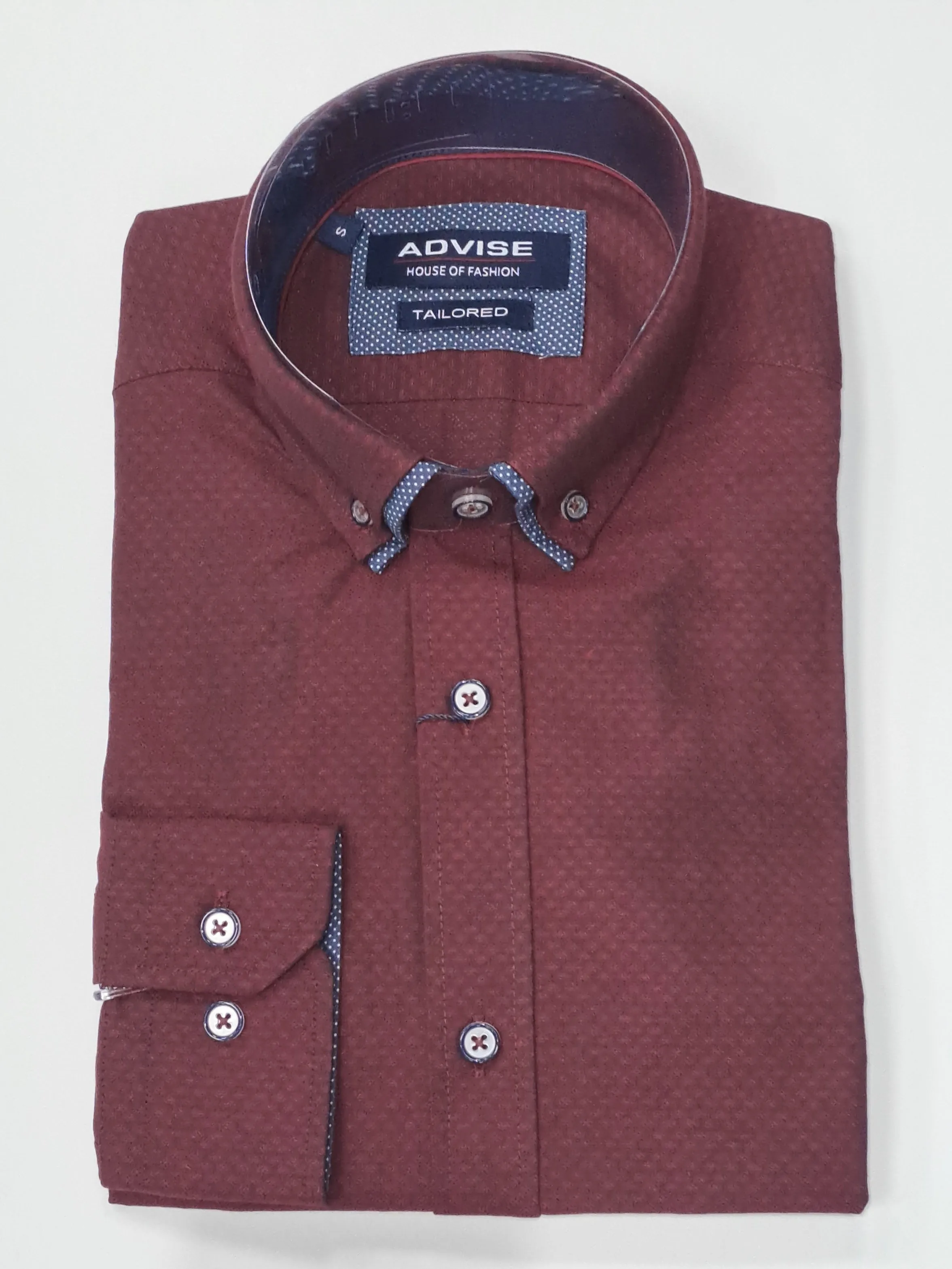 Advise Long Sleeve Shirt 808 - Burgundy