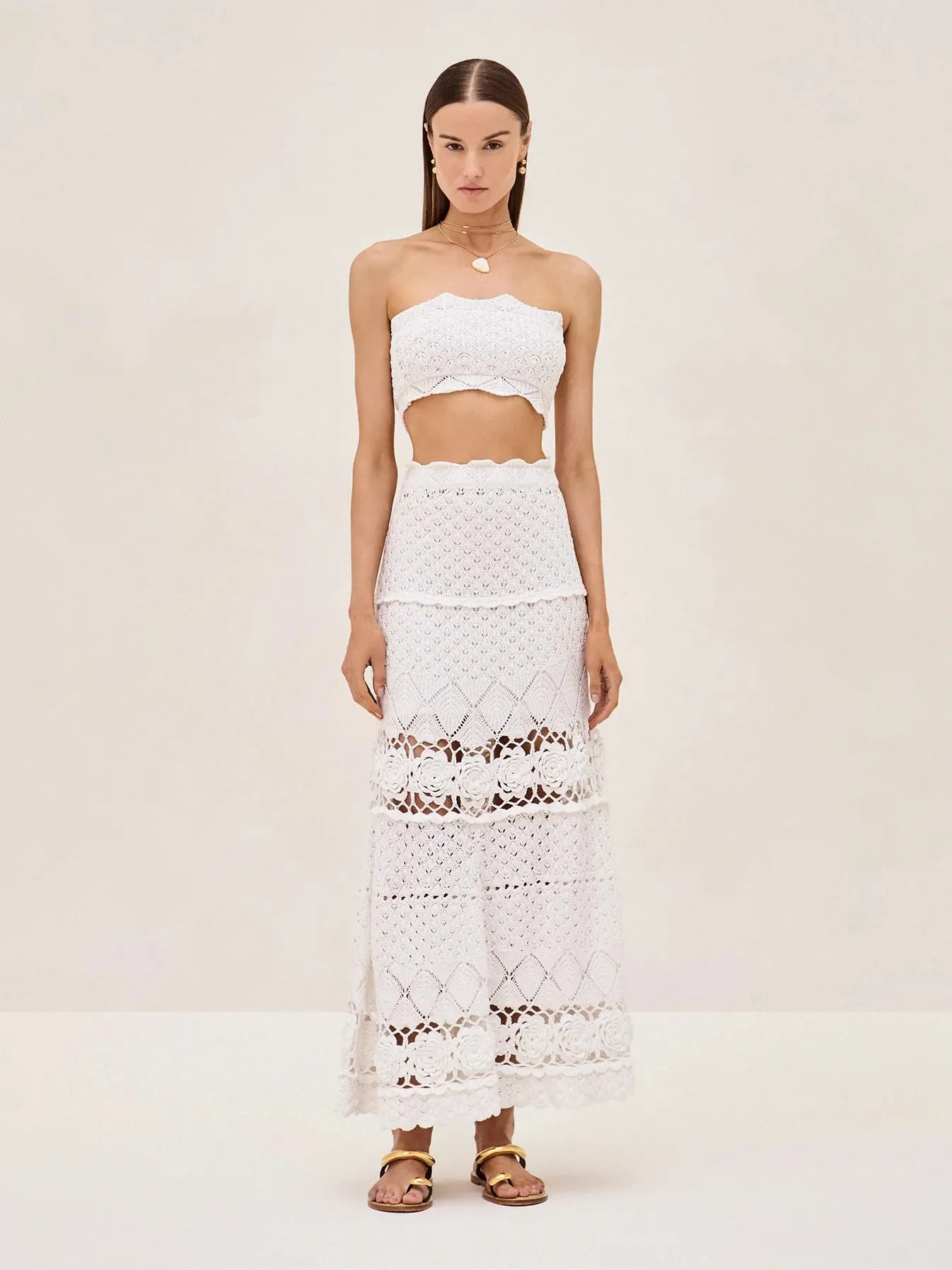 Alexis Jana Crochet Maxi Skirt