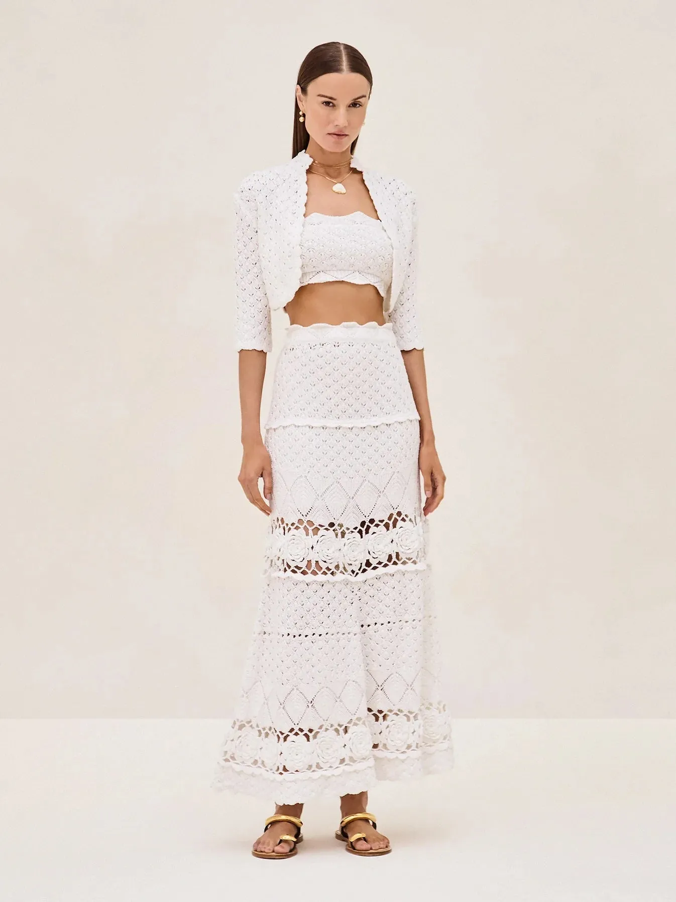 Alexis Jana Crochet Maxi Skirt