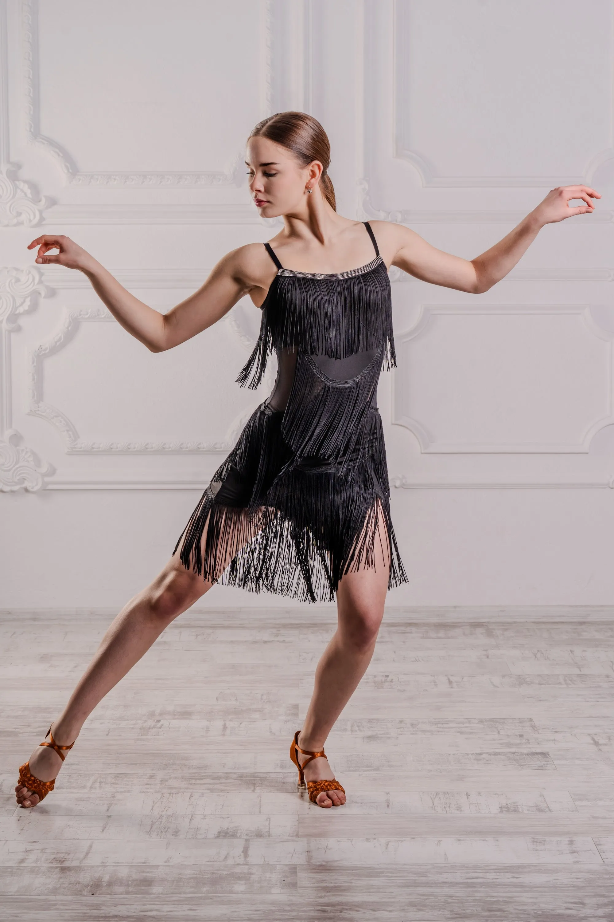 Angelique Latin Dress in Black