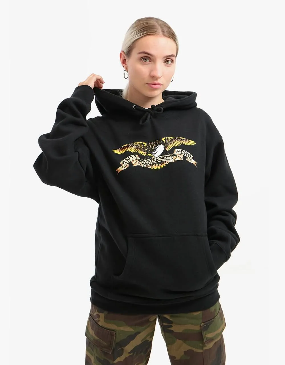 Anti Hero Eagle Pullover Hoodie - Black