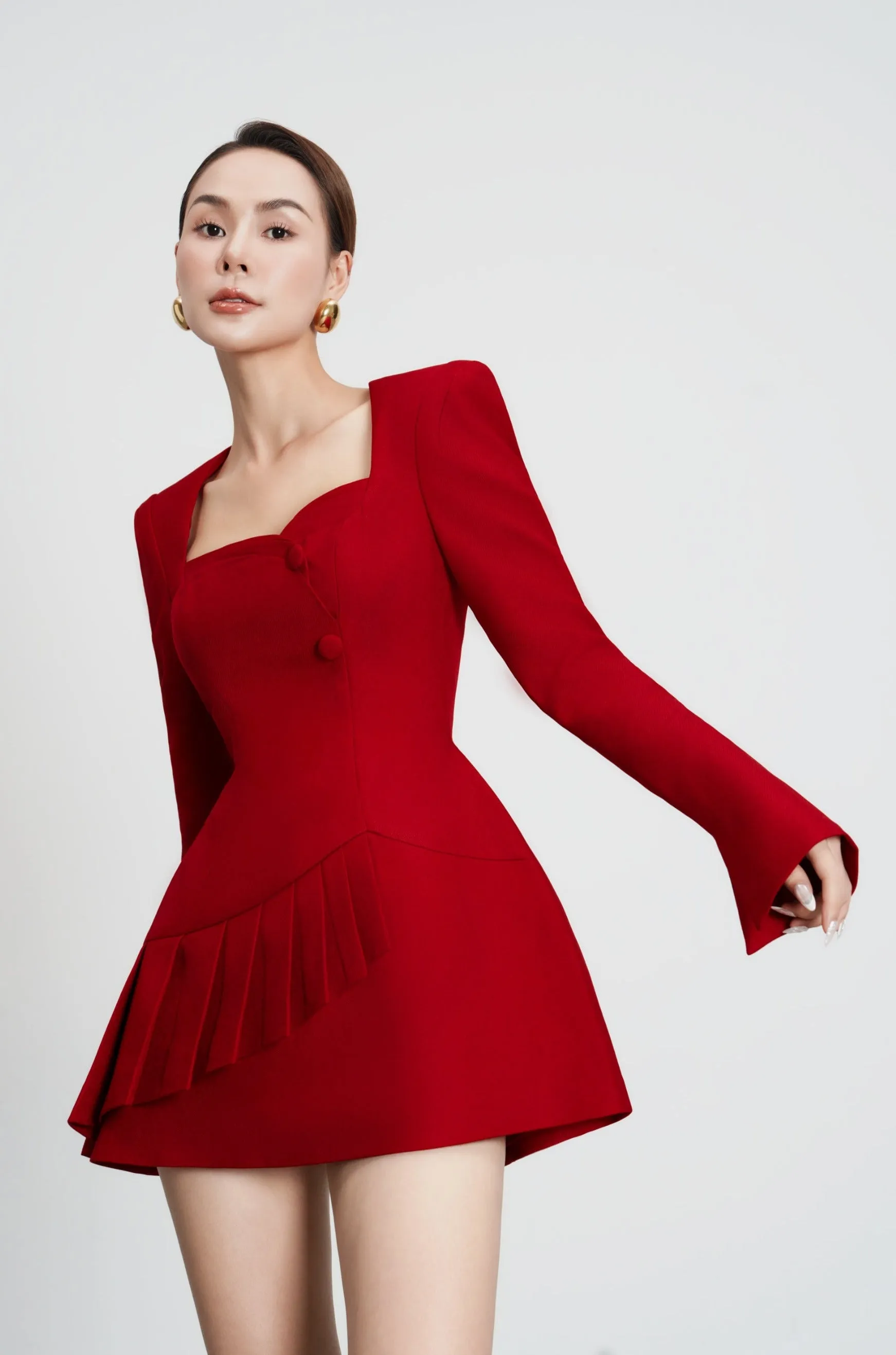 Aretta Long Sleeves Mini Dress