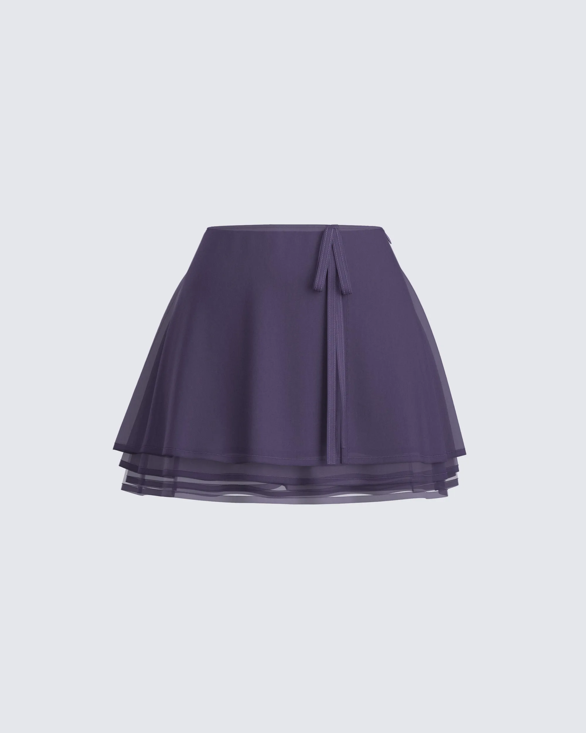 Arpana Charcoal Layered Mini Skirt