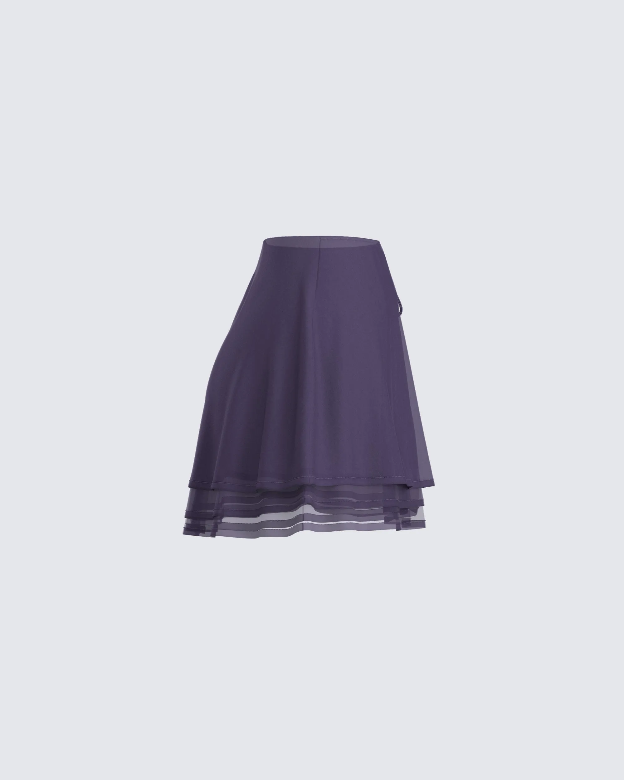 Arpana Charcoal Layered Mini Skirt