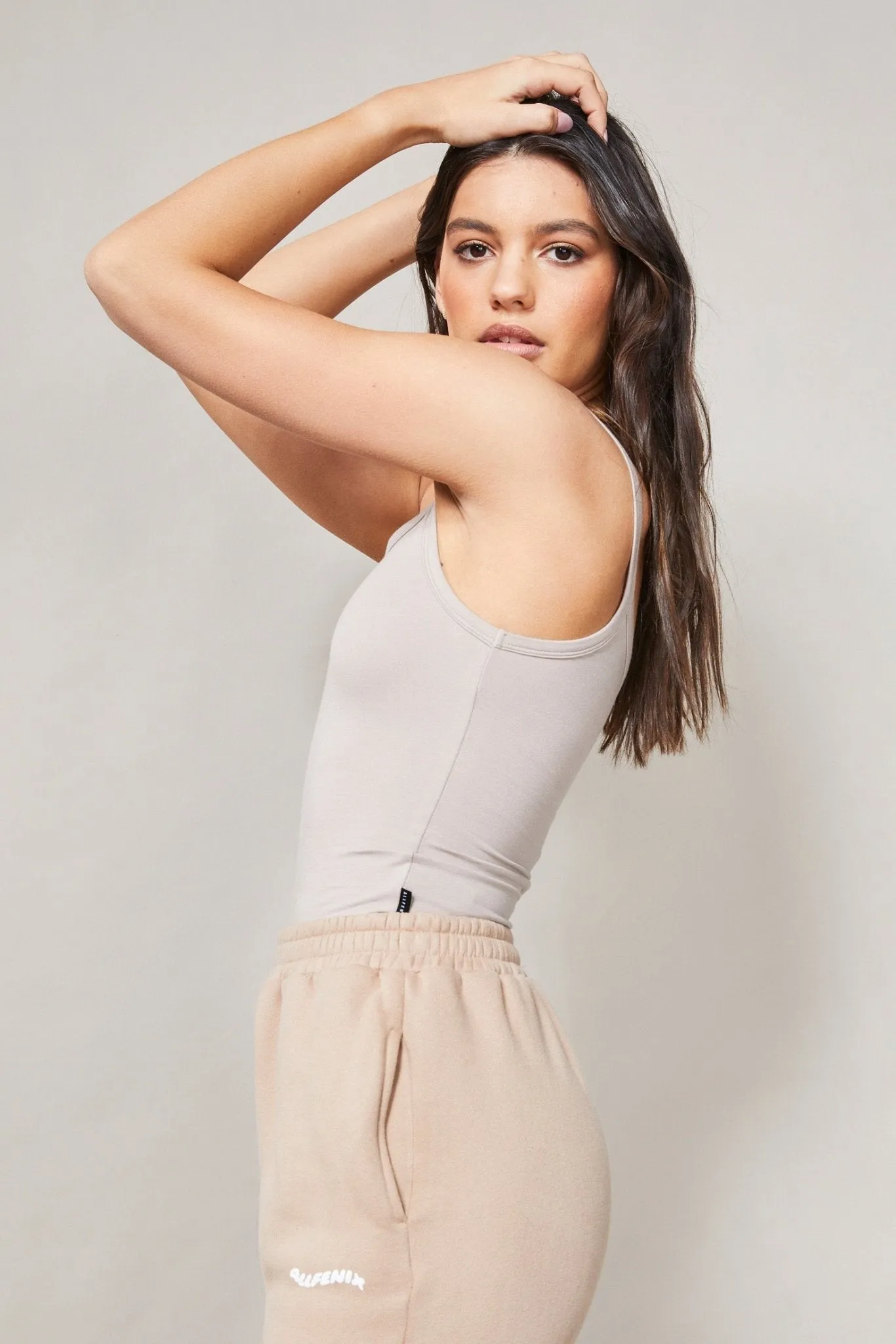 Bamboo Cotton Cami Tank (Taupe)