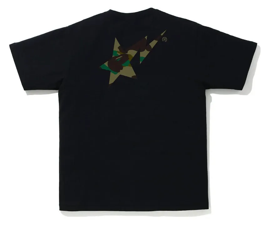 BAPE 1st Camo Bapesta Logo Tee Black/Green