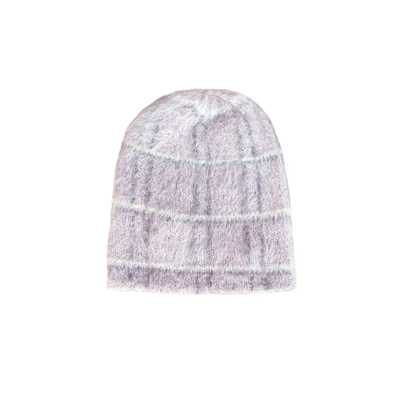 BEANIE - RADISH PLAID