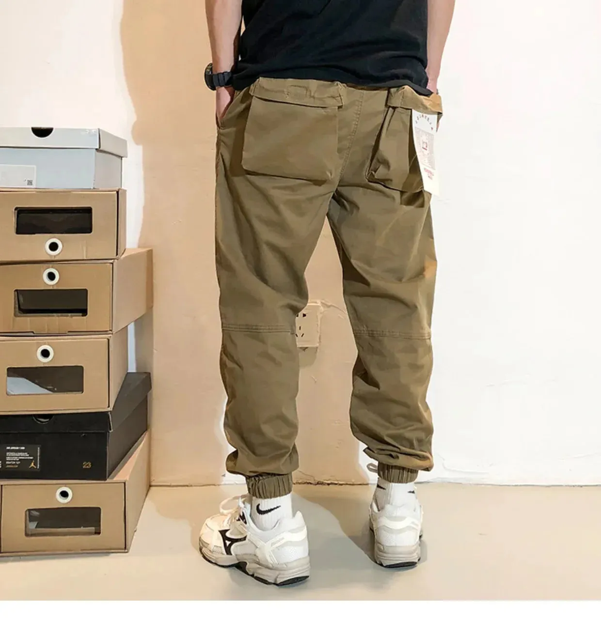 Belted Cuffed Cargo Pants