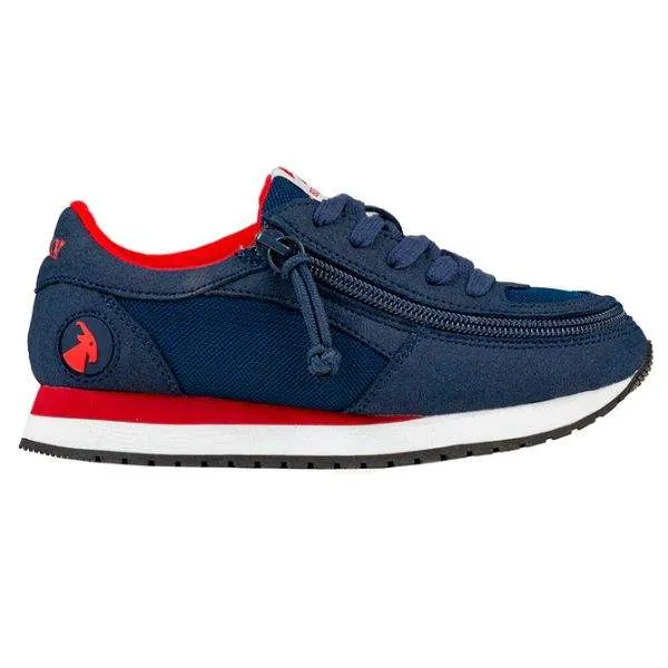 Billy Kids Navy Red Joggers Adaptive Sneaker (EasyOn)