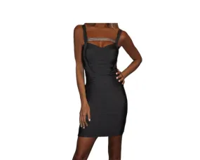 Black Body Wrap Dress - The Palm Springs