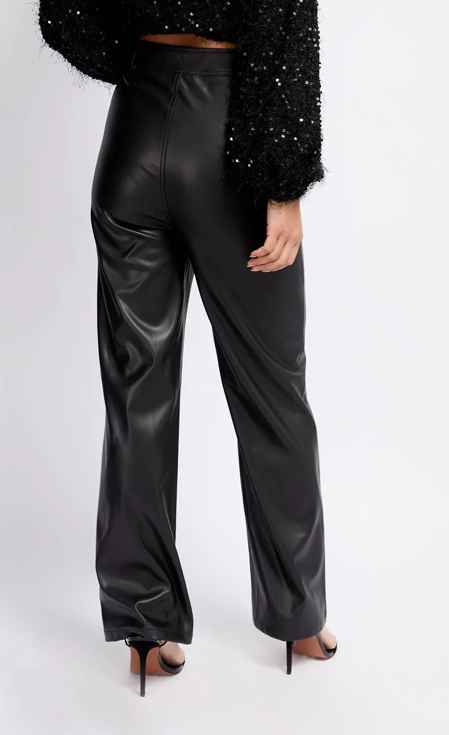 Black PU Trousers by Vogue Williams