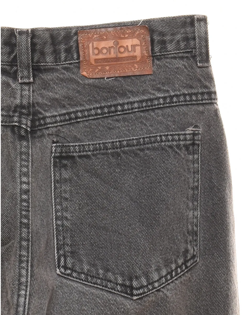 Black Tapered High Waist Jeans - W26 L29