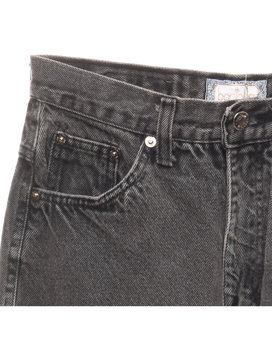 Black Tapered High Waist Jeans - W26 L29