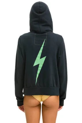 BOLT NINJA PULLOVER HOODIE - CHARCOAL // MINT