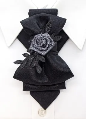 BOW TIE "SILVER ROSE"