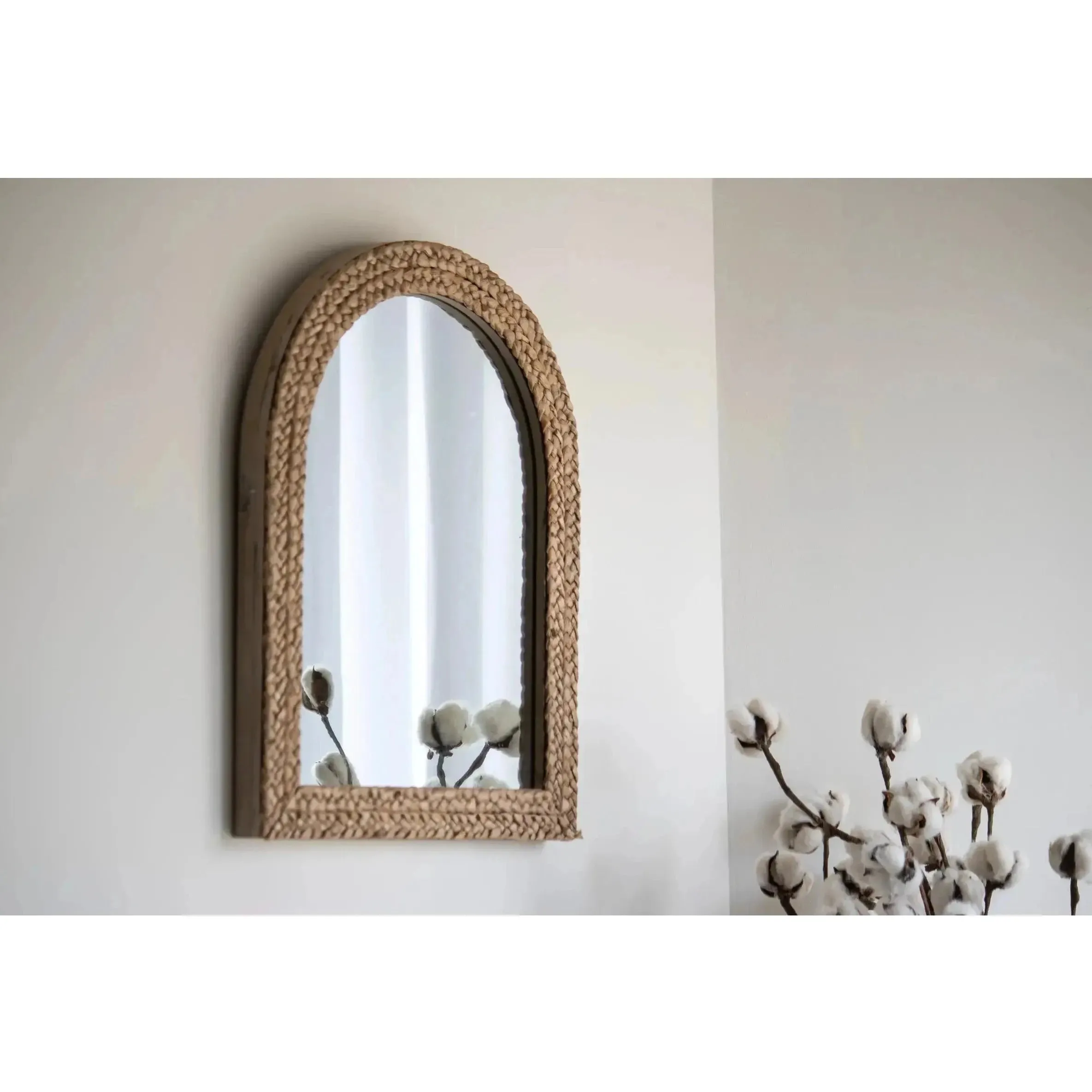 Braided Seagrass Framed Mirror