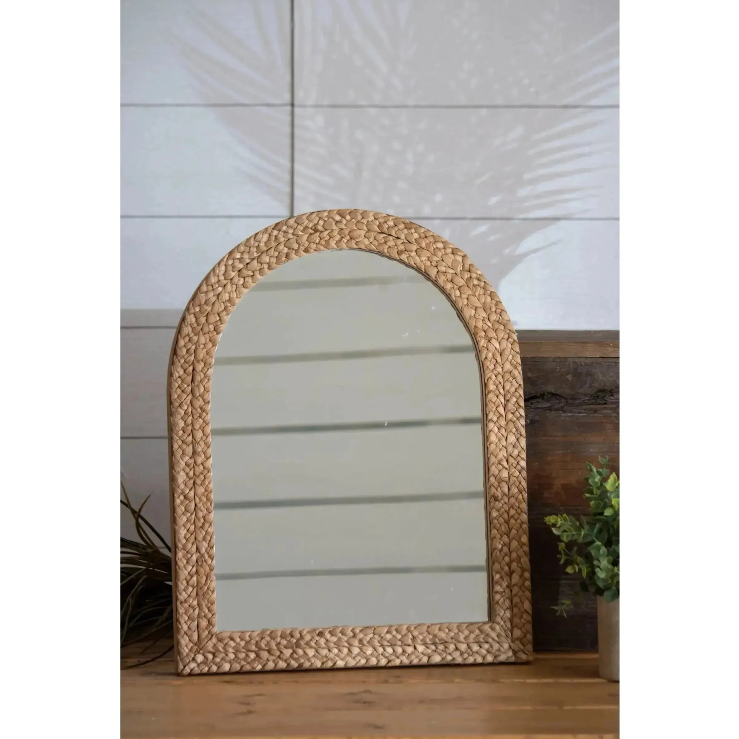 Braided Seagrass Framed Mirror