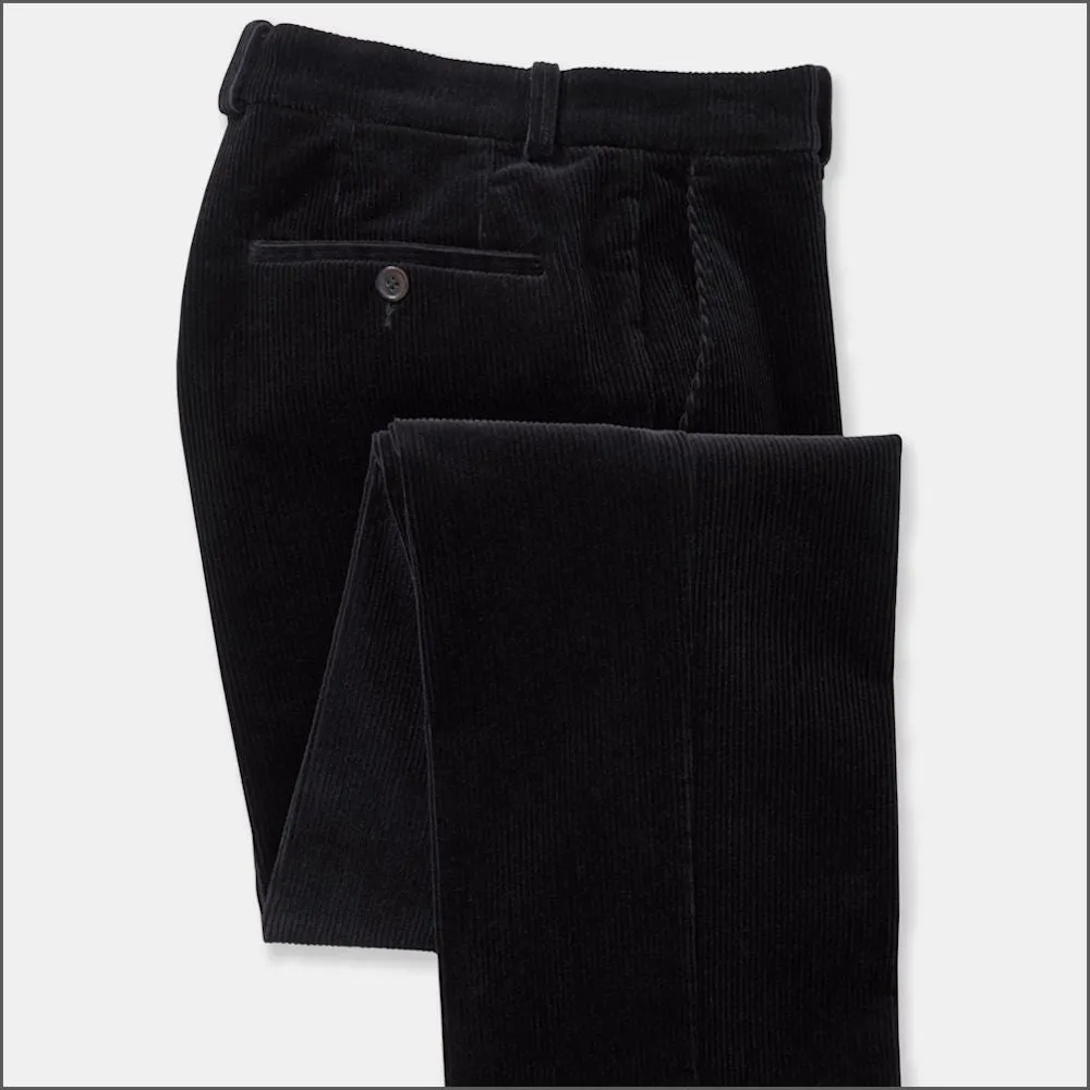 Brook Taverner Ellroy Black Cord Trouser--