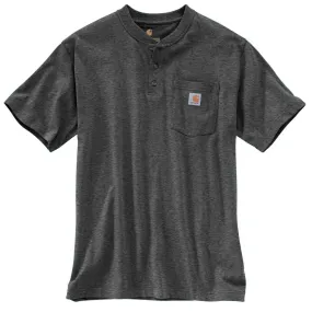 Carhartt Men's Tall Carbon Heather S/S Workwear Henley