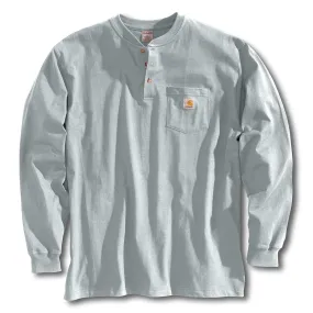 Carhartt Men's Tall Heather Gray Workwear Pocket L/S Henley