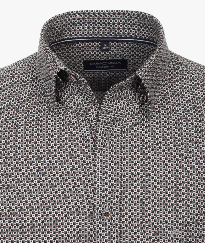 Casa Moda Long Sleeve Casual Shirt 200 - Brown