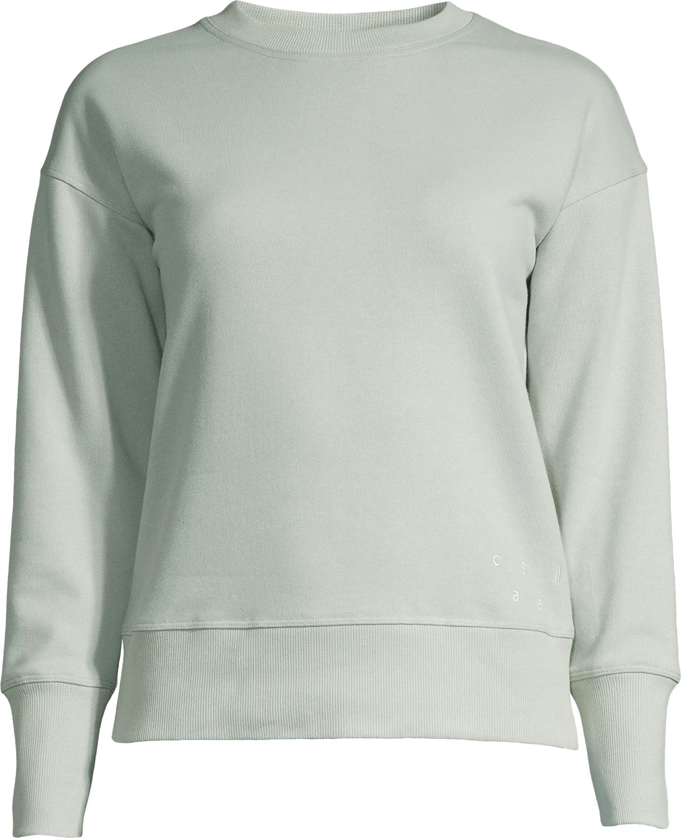 Casall Women&#x27;s Natural Dye Terry Crew Neck Light Pistachio | Buy Casall Women&#x27;s Natural Dye Terry Crew Neck Light Pistachio here | Outnorth