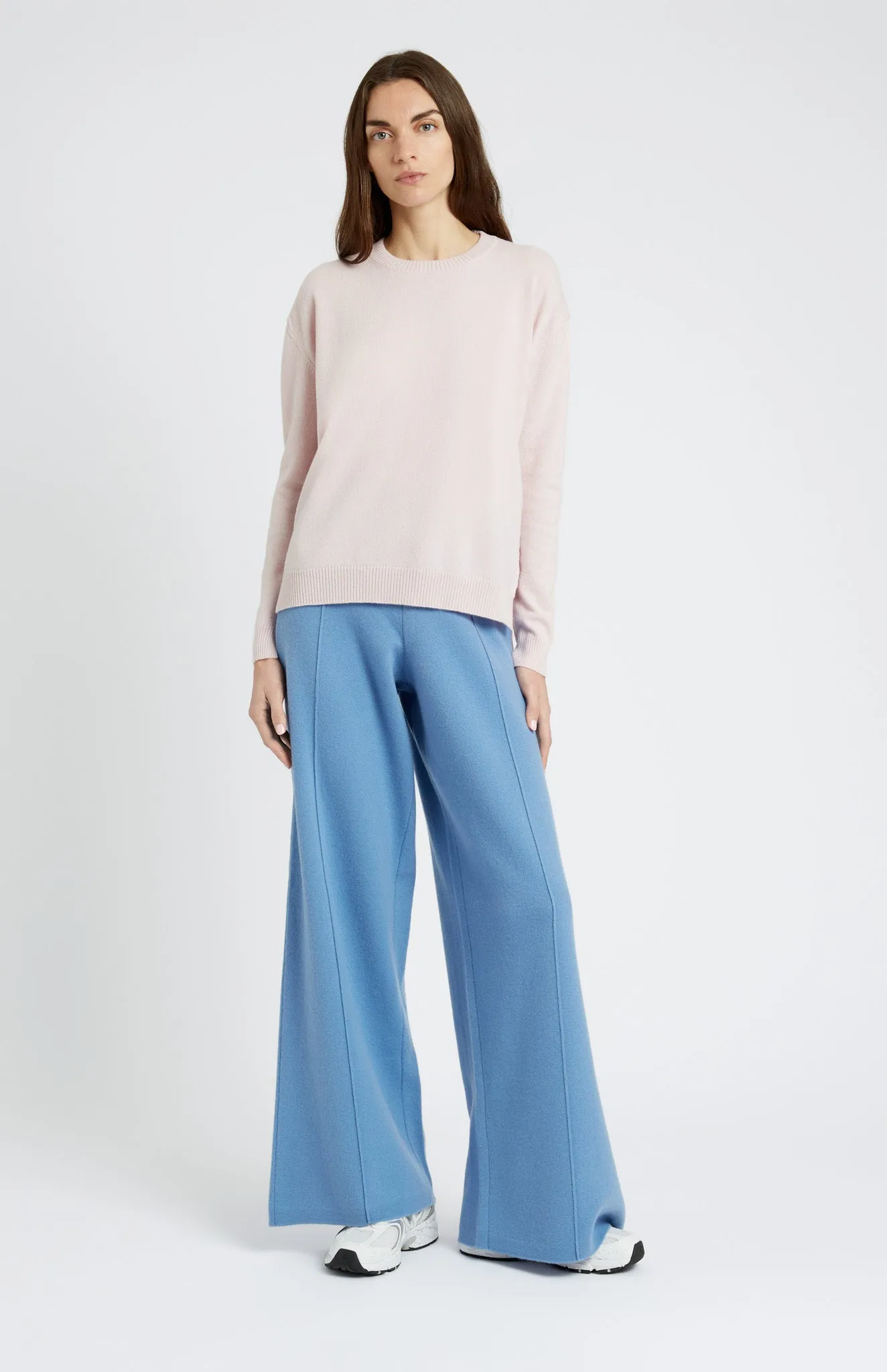 Cashmere Blend Trousers In Cornflower