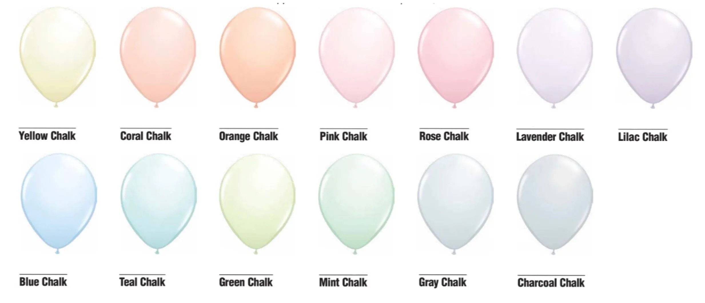 Chalk Layered Latex Balloons