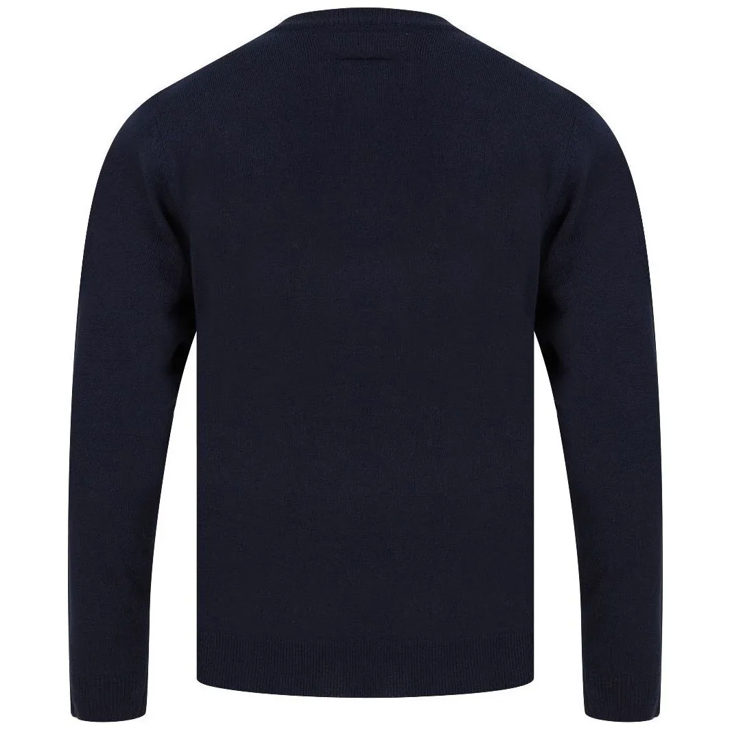 Christmas Yellow Snow Mens Jumper - Navy