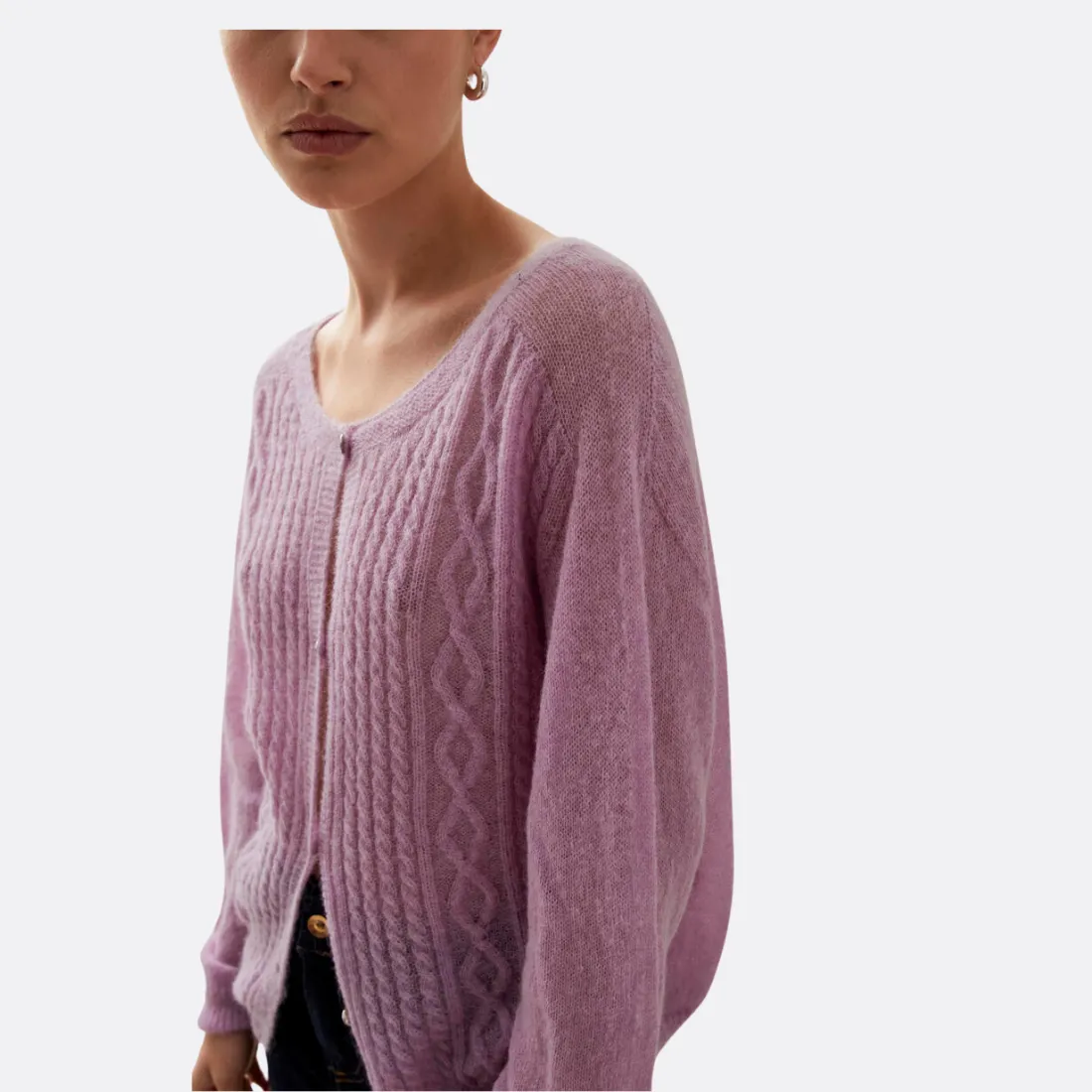 Corden Lilac Tricot Cardigan