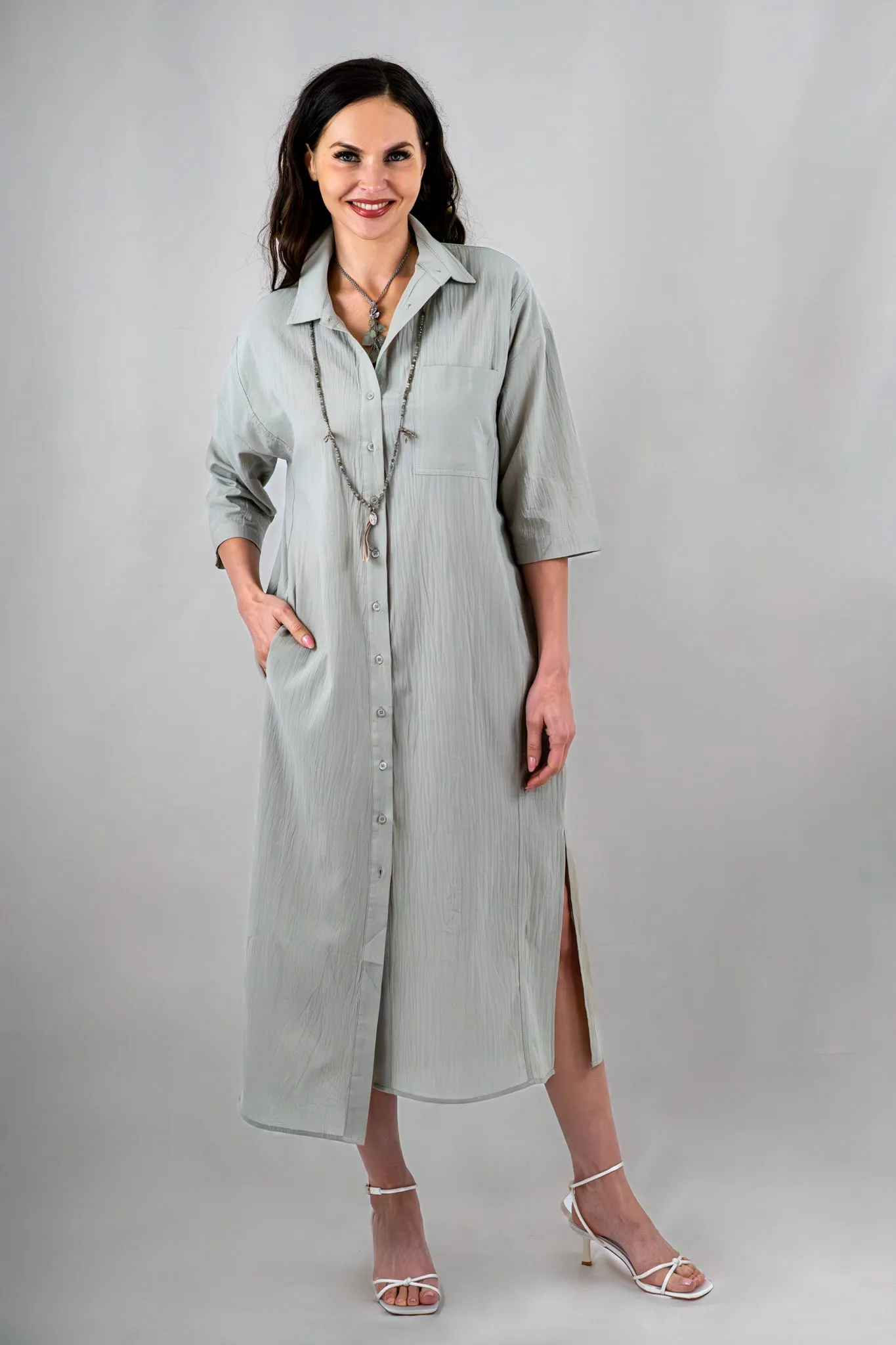 Cotton Shirt Dress