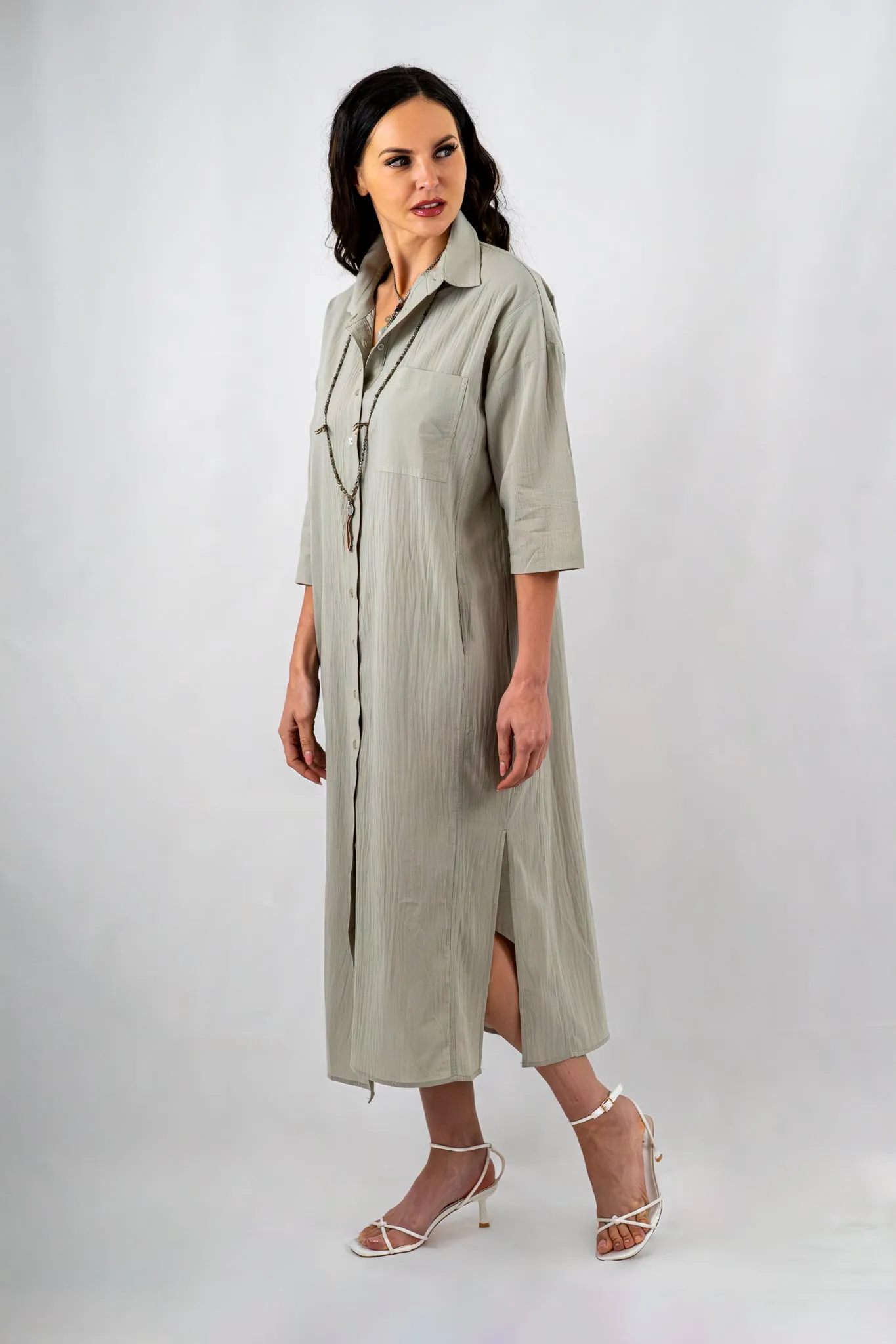 Cotton Shirt Dress