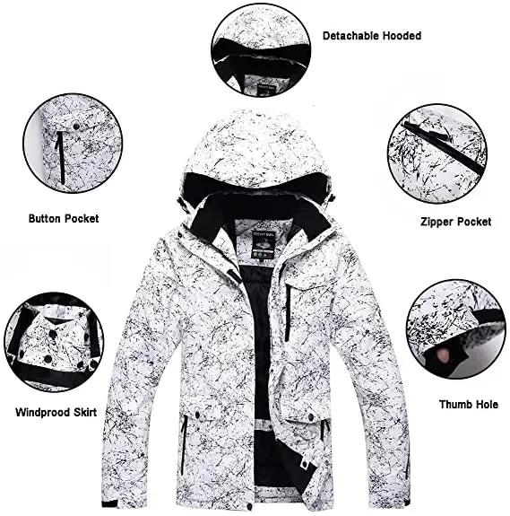 Couple Style Neckline Ski Jacket Winter Insulated Coat