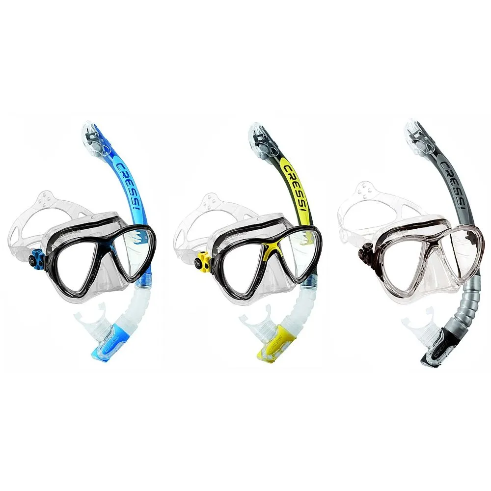 Cressi Big Eyes Evolution Mask and Kappa Ultra Dry Snorkel Combo