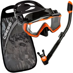 Cressi Pano 3 Mask Supernova Dry Adult Size Snorkel Combo