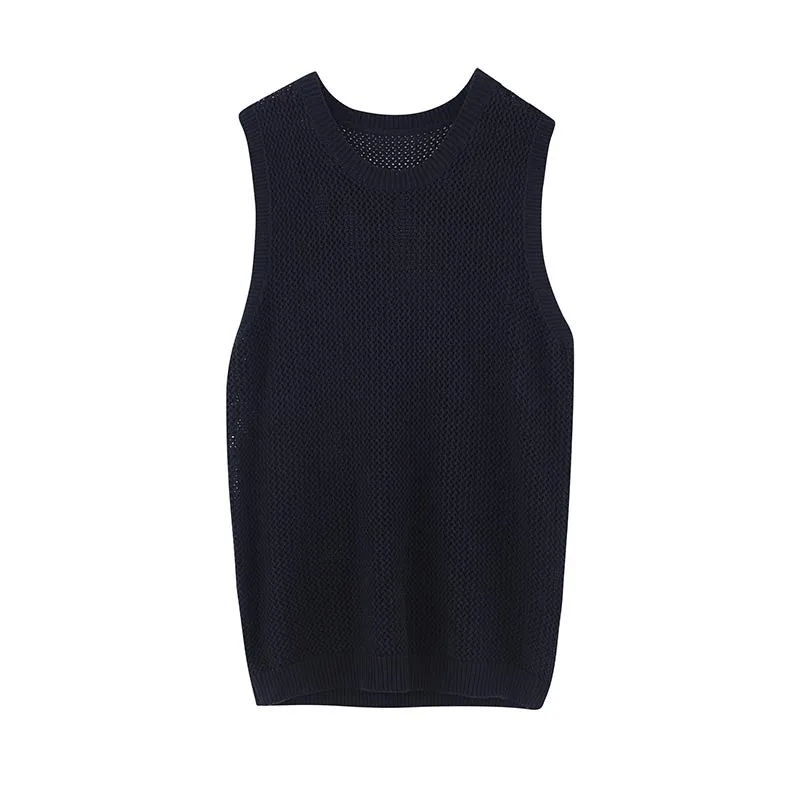 Crewneck Pullover Knitted Vest