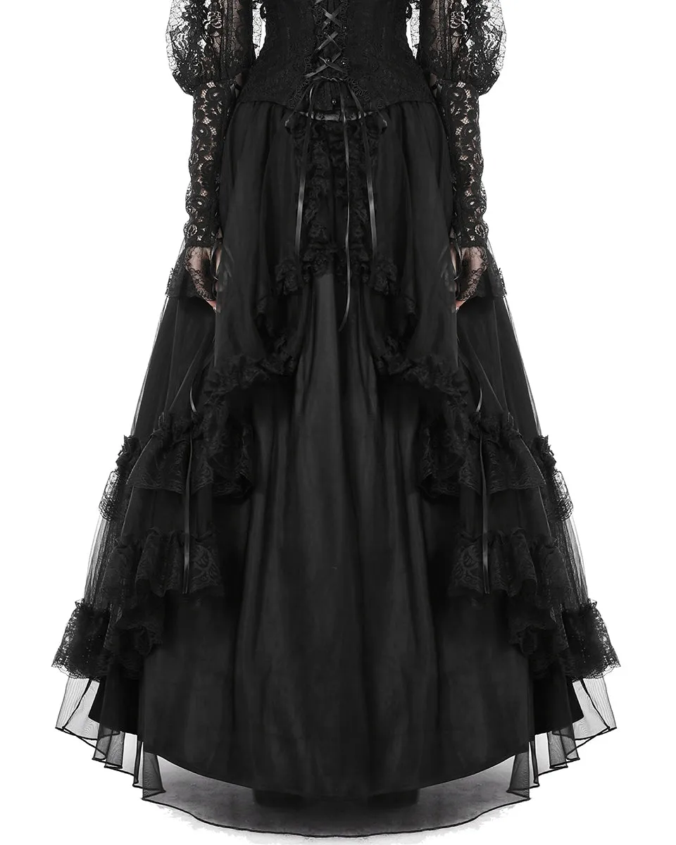 Dark In Love Long Layered Gothic Courtesan Skirt